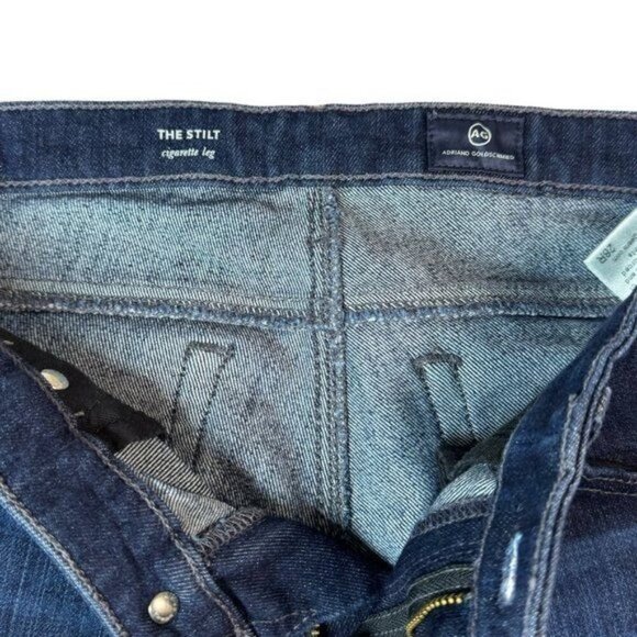 AG ADRIANO GOLDSCHMIED The Stilt Cigarette Skinny Leg Jeans Women Sz. 28 R Blue - Picture 13 of 15
